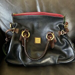 Dooney & Bourke Black and Brown Leather Shoulder Bag